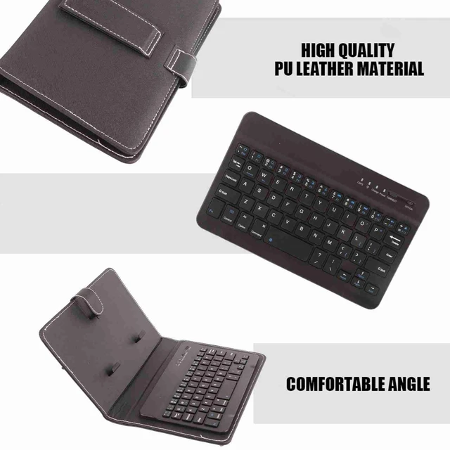 Alt view image 4 of 5 - Cuifati Bluetooth Keyboard & Case,2 in 1 Stylish Folio Stand case Cover + Detachable 3.0 Bluetooth Keyboard,for 4.5"-6.8" Android, and iOS Phones(Black)