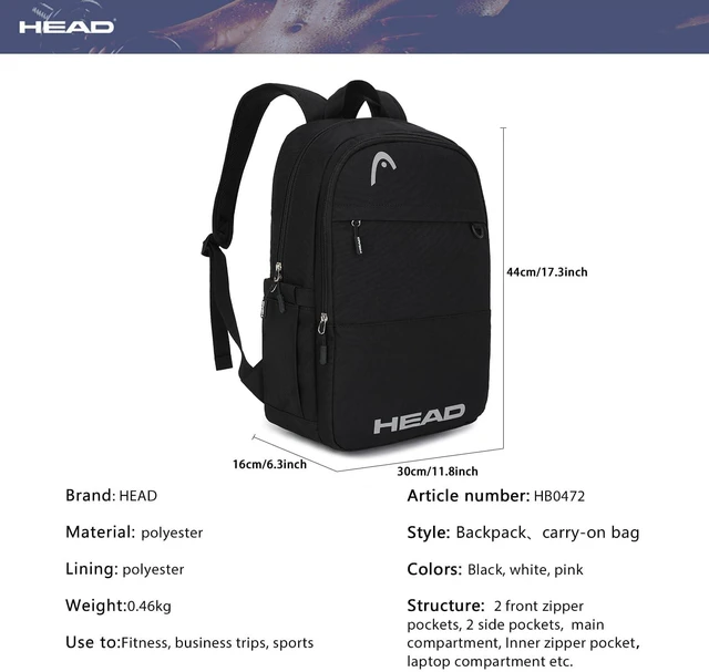 Alt view image 5 of 5 - HEAD Travel Backpack Fits 15.6 inch Laptop for Women/Men