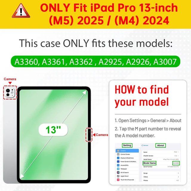 Alt view image 3 of 5 - Fintie 360 Degree Rotating Case for iPad Pro 13-inch (M5) 2025 / (M4) 2024