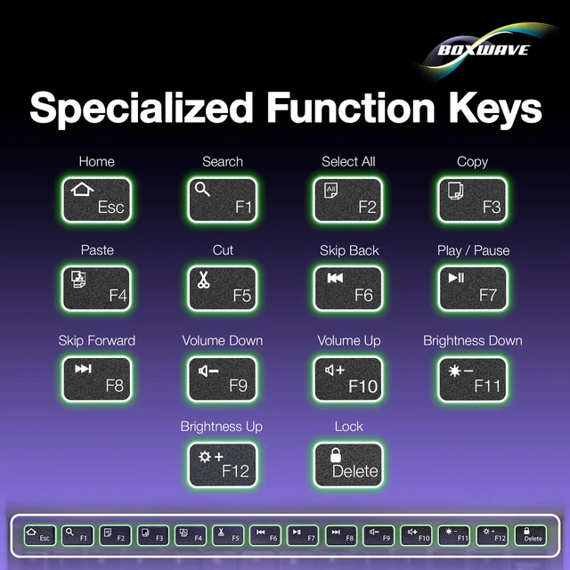 Alt view image 5 of 5 - BoxWave Keyboard Compatible with Apple iPhone SE (2020) - SlimKeys Bluetooth Keyboard - with Backlight, Portable Slim LED 7 Colors - Jet Black