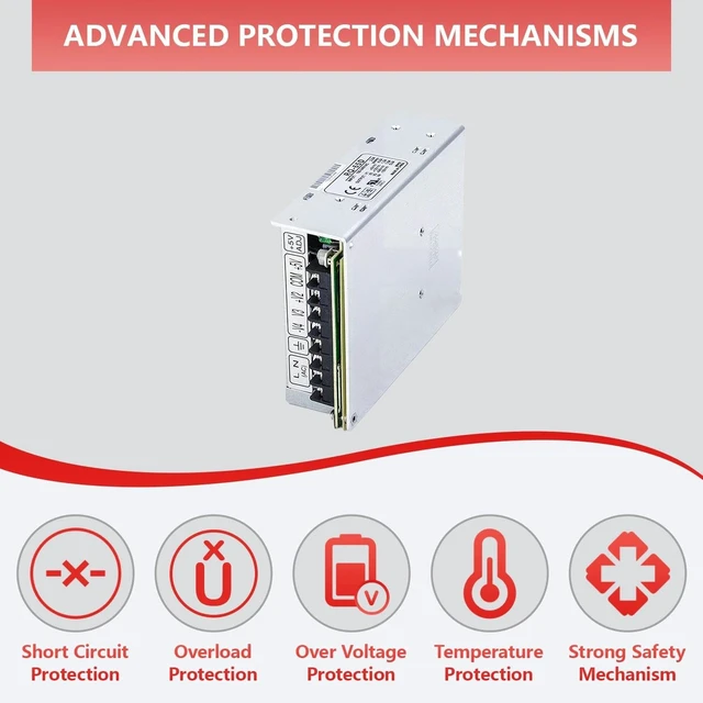 Alt view image 5 of 5 - RQ-65D 5V-24V 4A Multi-Output Switching Power Supply, High Efficiency for Industrial Applications
