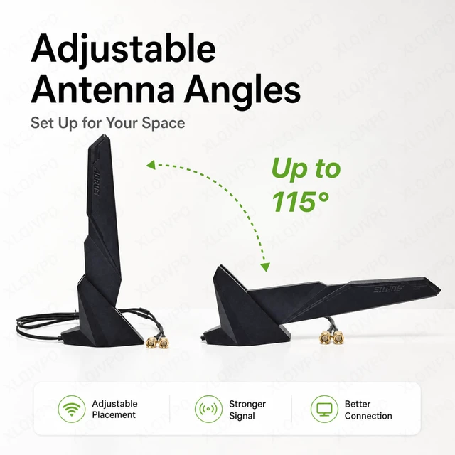 Alt view image 5 of 5 - WiFi 6 Magnetic Antenna WiFi Antenna for ASUS Desktop PC Gaming Motherboard
