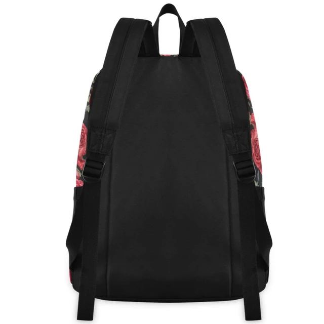 Alt view image 3 of 5 - ZzWwR Halloween Red Roses with Eyeballs Crows Big Travel Laptop Backpack Durable Computer Bag Gift for Men Women School Bookbags Work