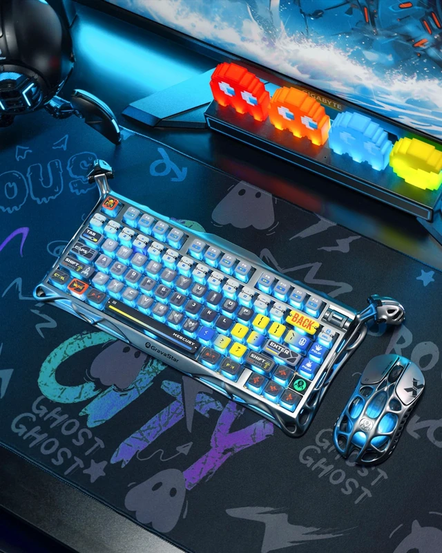 Alt view image 2 of 5 - GravaStar Mercury K1 Pro 75% Wireless Mechanical Gaming Keyboard, Hot-Swap