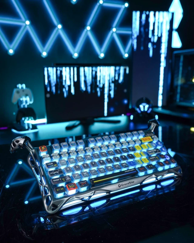 Alt view image 3 of 5 - GravaStar Mercury K1 Pro 75% Wireless Mechanical Gaming Keyboard, Hot-Swap