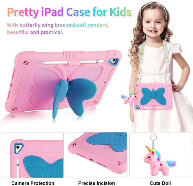 Alt view image 4 of 5 - VOFUOE for iPad 6th/5th Generation Case Kids iPad 9.7 Case 2018 2017, Pink