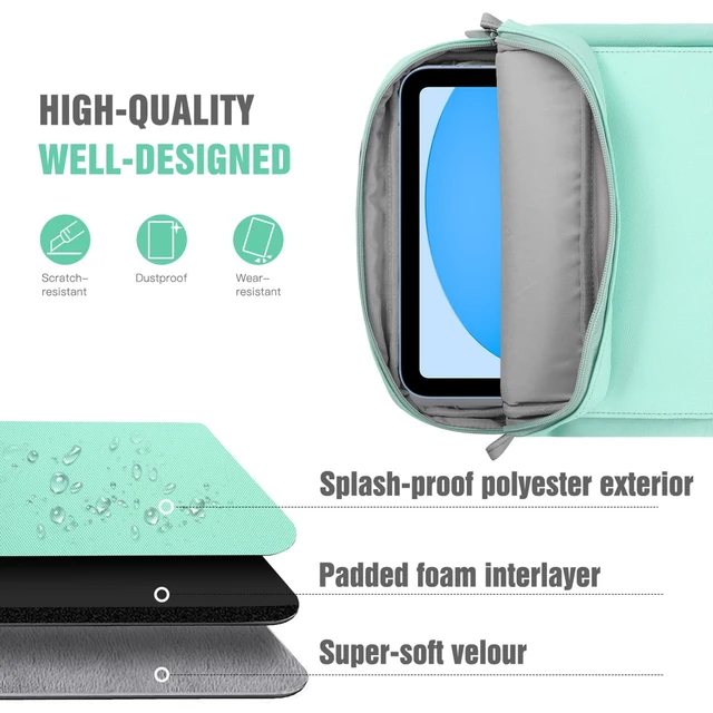 Alt view image 4 of 5 - TiMOVO 9-11" Tablet Sleeve Bag Carrying Case with Strap, Mint Green