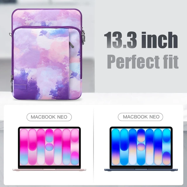 Alt view image 2 of 5 - TiMOVO Sleeve Case with Shoulder Strap for Laptop, 13.3-14", Purple