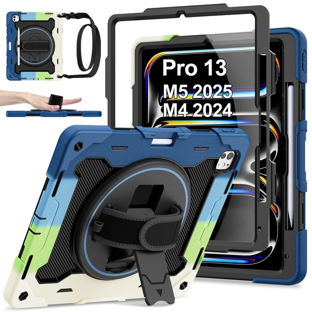 Main image of ROSROME Case for iPad Pro 13 inch M5 2025 / M4 2024 with Screen Protector