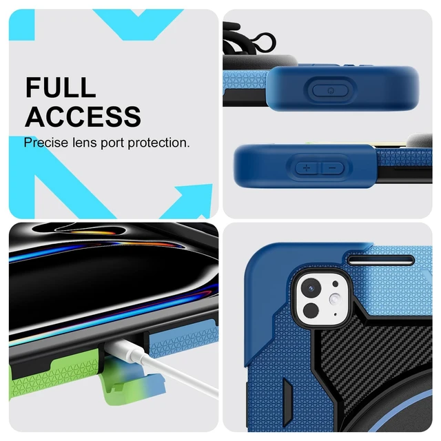 Alt view image 4 of 5 - ROSROME Case for iPad Pro 13 inch M5 2025 / M4 2024 with Screen Protector