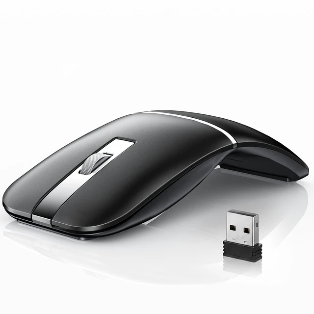 Main image of Taimousetvs Bluetooth Travel Mouse, Foldable Rotatable Wireless, Black