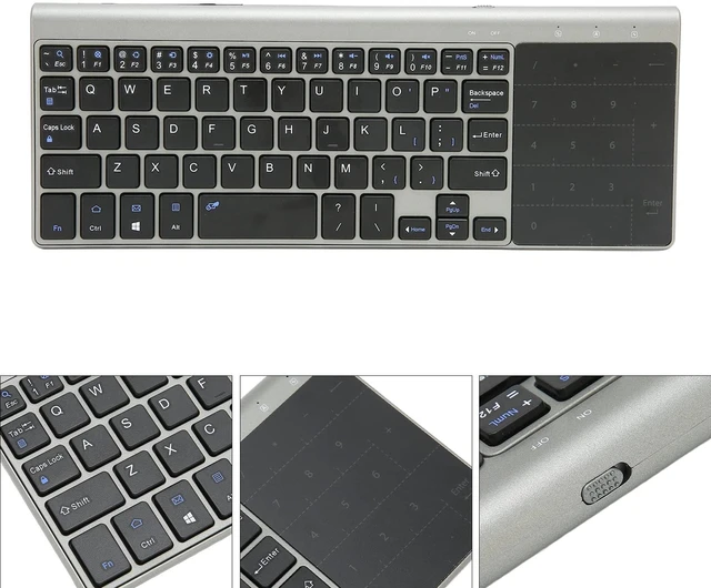 Alt view image 4 of 5 - 2 in 1 Mini Wireless Keyboard and Mouse Combo, 2.4GHz Portable Ultra Slim Keyboard with Sensitive Touchpad, Smart Power Saving, Compatible with iOS Android Computer TV Box