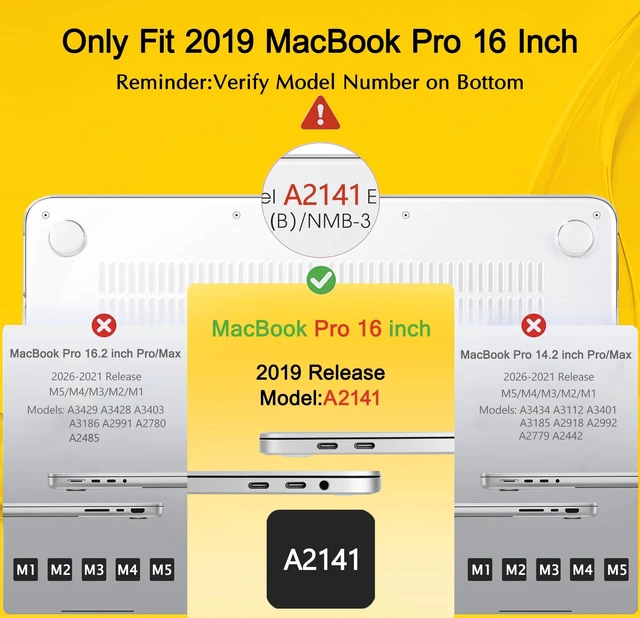 Alt view image 2 of 5 - Mektron Designed Case for MacBook Pro 16 Inch A2141 Cover 2019 Release 16" with Liquid Retina Display/Touch ID, Plastic Hard Shell with Keyboard Skin & Screen Protector, Glittering Butterfly