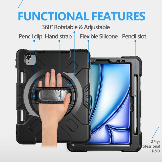 Alt view image 4 of 5 - Miesherk STOCK Case for iPad Air 11 Inch M4 / M3 /M2&Air 5th/4th Generation