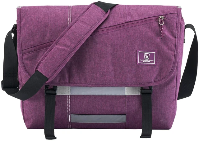 Main image of OIWAS Messenger Bag for Women, 15.6" Laptop Satchel Bag for College, Purple