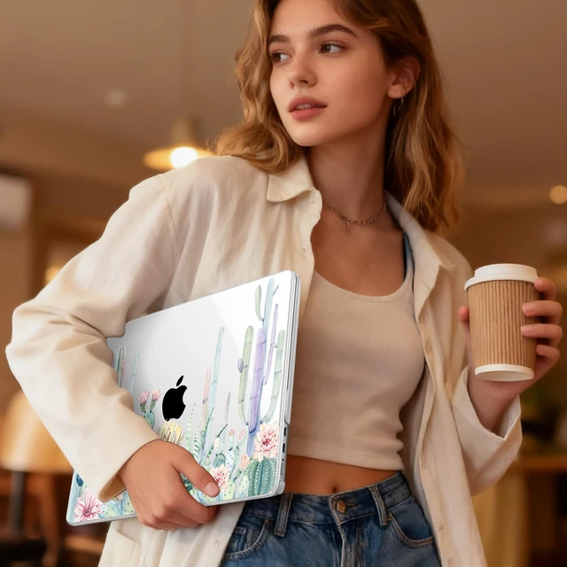 Alt view image 3 of 5 - May Chen for M5 MacBook Air 13.6 Inch Case 2026 2025 2024-2022 Release M5 A3449 M4 A3240 M3 A3113 M2 A2681, Plastic Hard Shell Case for MacBook Air 13.6" with Retina Display, Cactus