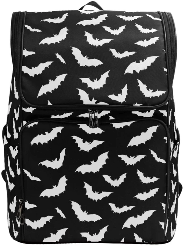 Main image of Naanle Stylish Bats Halloween Pattern Large College School Books Backpack Waterproof Computer Bag Travel Daypack for Man Woman