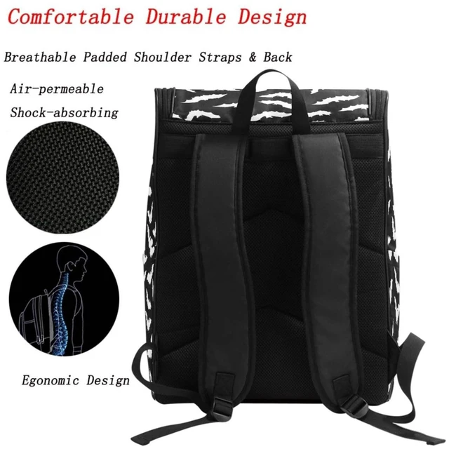 Alt view image 2 of 5 - Naanle Stylish Bats Halloween Pattern Large College School Books Backpack Waterproof Computer Bag Travel Daypack for Man Woman