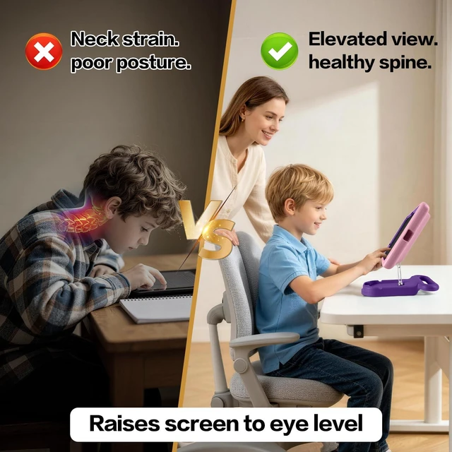 Alt view image 4 of 5 - Kids Case for iPad A16 11th/10th Gen & iPad Air 11 inch with Handle Stand