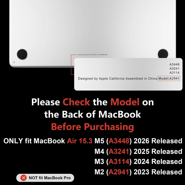Alt view image 2 of 5 - MEEgoodo for M5/M4/M3/M2 MacBook Air 15 inch Case 2026 2025 2024 2023, Case Fit Model (A3448/A3241/A3114/A2941) for MacBook Air 15.3 inch, Gold Flowers Lilies