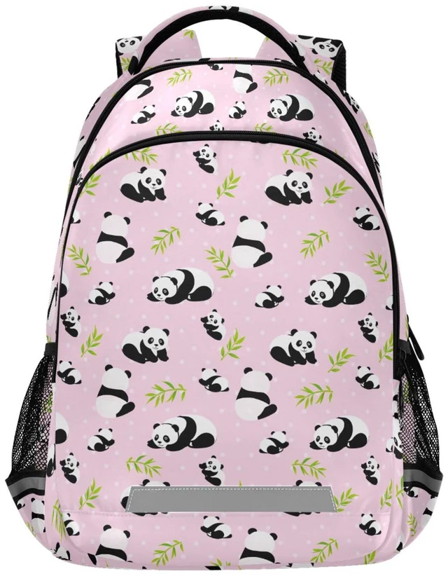 Main image of MNSRUU School Backpack with Chest Strap, Animal Cute Panda Bear Laptop Backpack, Travel Hiking Backpack for Boys Girls, Rucksack, Knapsack One Size