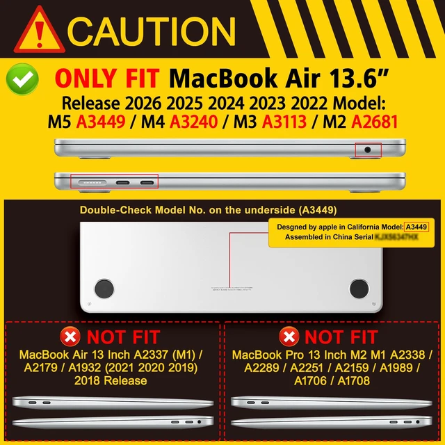 Alt view image 2 of 5 - Mektron for 2026 MacBook Air 13-inch M5 Laptop Case A3449 with 13.6-inch Liquid Retina Display Fits 2025 A3240 M4 2024 A3113 M3 2023 A2681 M2 Printed Hard Shell for MacBook Air 13.6", Planets