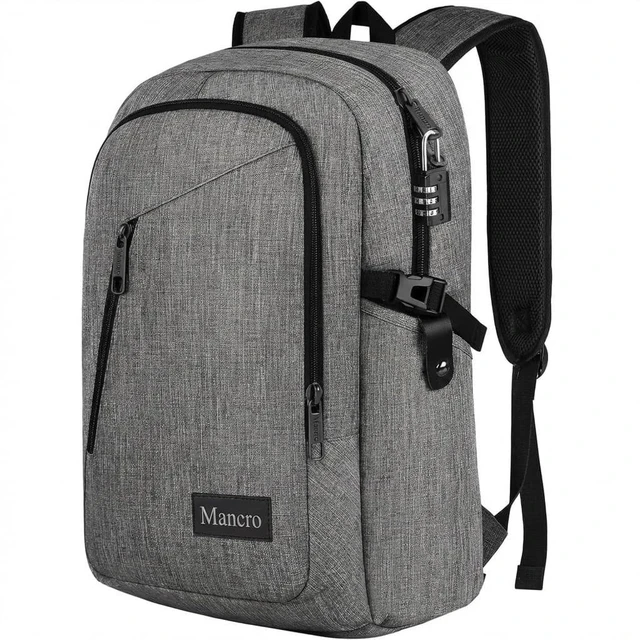 Main image of Mancro 17.3 Inch Business Laptop Backpack Anti-Theft Travel Backpack