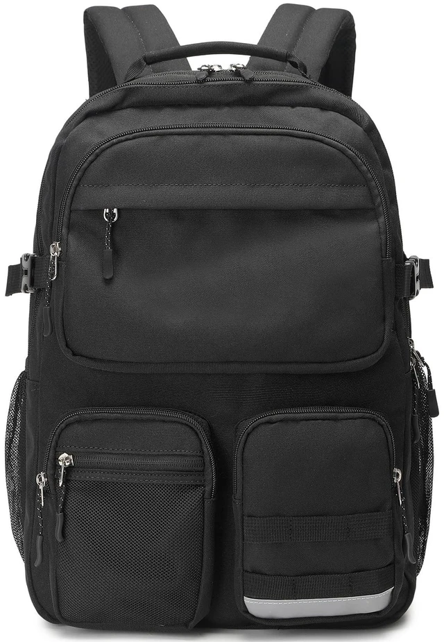 Main image of Lohol Water Resistant Backpack with Multifunctional Pockets for Teens, Durable Bookbag fits 15.6 inch Laptop for School Travel College, 25L (Black)
