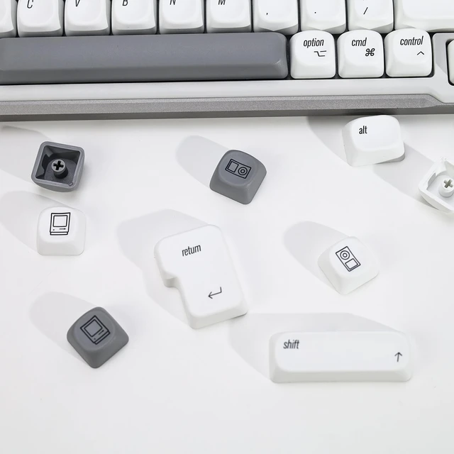 Alt view image 4 of 5 - YMKPVR KBDiy for MAC Style KOA Profile Keycaps Set,Dye-Sublimation PBT White Custom Keyboard Keycap,138 Keys Cap Set for Cherry Gateron MX Switches Mechanical Keyboards