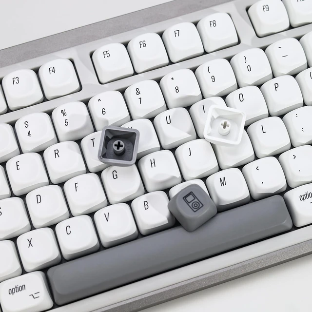 Alt view image 5 of 5 - YMKPVR KBDiy for MAC Style KOA Profile Keycaps Set,Dye-Sublimation PBT White Custom Keyboard Keycap,138 Keys Cap Set for Cherry Gateron MX Switches Mechanical Keyboards