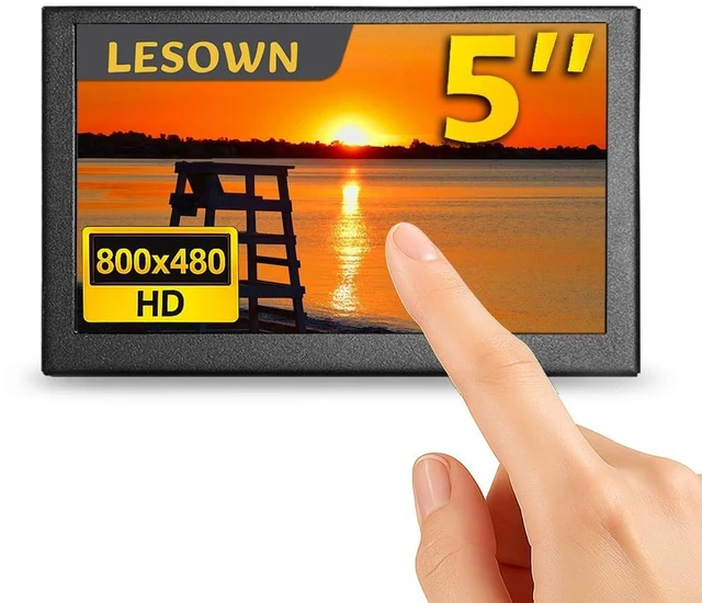 Main image of LESOWN Mini Monitor HDMI 5 inch IPS Small Screen Portatil 800x480 LCD 5" Capacitive Touch Screen Metal Case Dual Speakers Potable Monitor PC HDMI Display