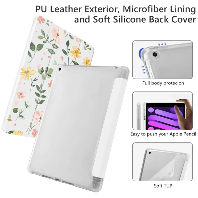 Alt view image 4 of 5 - Cute Floral Leaves for iPad mini 7 A17 Pro Case for iPad mini 6