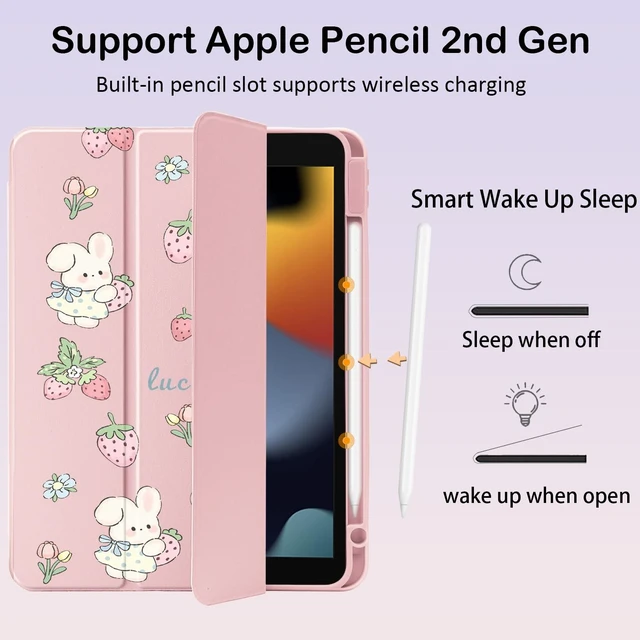 Alt view image 3 of 5 - Cute Kawaii Bunny Strawberry for iPad Pro 12.9 inch Case 5th/6th Gen