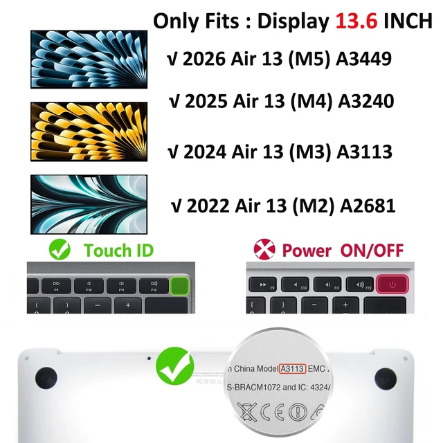 Alt view image 2 of 5 - HXCASEAC Compatible with MacBook Air 13 inch Case 2026 2025 2024 2022 (13.6 inch) M5 M4 M3 M2, Foldable Stand, Anti-Scratching Protective Hard Shell Cover A3449 A3240 A3113, A2681 PU Leather, Pink