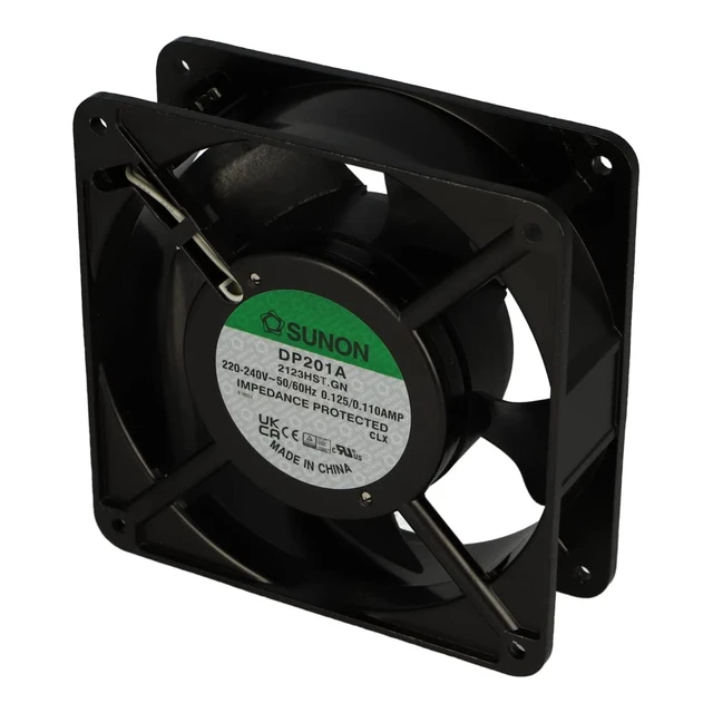 Alt view image 2 of 5 - SUNON DP201A-2123HST.GN 120MM, 220-240V; NOMINAL RATED VOLTAGE AC:220V TO 240V; FAN FRAME TYPE:SQUARE; FAN FRAME SIZE:120MM; EXTERNAL DEPTH:38MM; BEARING TYPE:SLEEVE BEARING; AIR FLOW - CFM:105CFM; NO