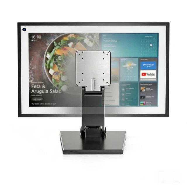 Main image of Jakeko Lay Flat Low Profile Monitor Stand - for 14-24" Screens Ergonomic Adjustable Desktop Mount with 100x100mm Compatibility - Steel