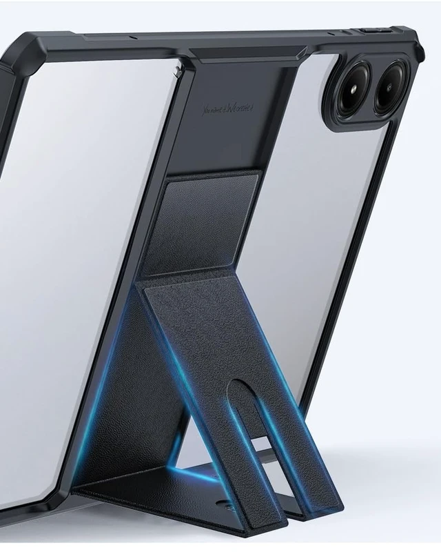 Alt view image 4 of 5 - Clear Case for Xiaomi Pad 6 WiFi Version 11 Inch With Stand, Transparent Back Cover Kickstand, Slim Light Drop Safe for Xiaomi Pad 6 11"