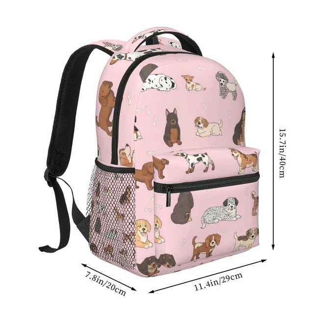Alt view image 2 of 5 - Fiokroo Cute Dogs Animals Backpack School Bag For Students Teens Men Women Cartoon Pets Laptop Backpacks Travel Daypack Bag With Multiple Pockets