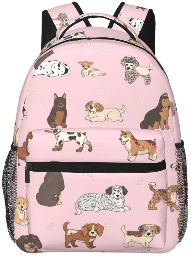Main image of Fiokroo Cute Dogs Animals Backpack School Bag For Students Teens Men Women Cartoon Pets Laptop Backpacks Travel Daypack Bag With Multiple Pockets