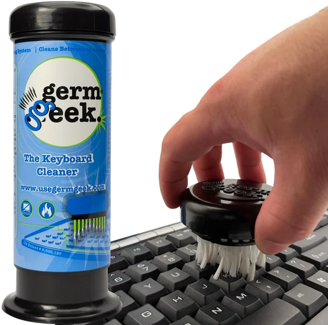 Main image of Germ Geek Keyboard & Electronics Cleaning Kit ^^ Patented Precision Brush ^^ Multi-Purpose Tool for Laptop Phone & AirPods ^^ USA-Made, Eco-Friendly & Safe Computer Cleaner