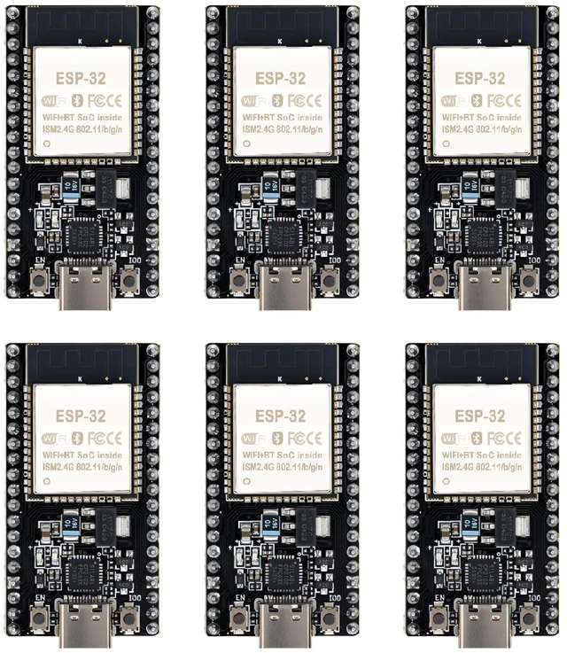 Main image of hiBCTR 6-Pack ESP32-DevKitC-32 Development Board, Type-C, 38-Pin