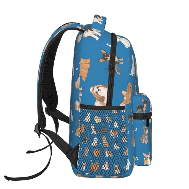 Alt view image 3 of 5 - Fiokroo Cute Puppy Dogs Animal Backpack School Bag For Students Teens Men Women Laptop Backpacks Travel Daypack Bag With Multiple Pockets
