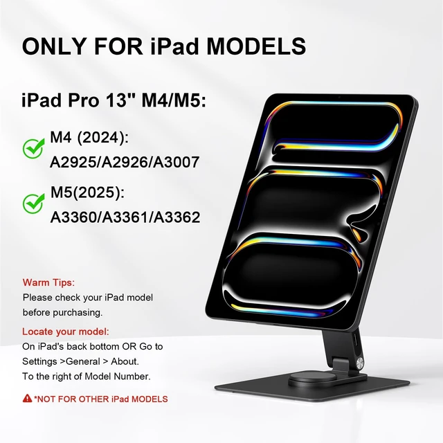 Alt view image 3 of 5 - GEWOKLIY iPad Pro 13-inch Magnetic Stand HubFoldable Dock Station