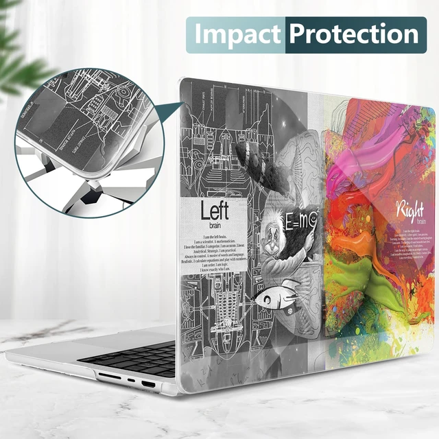 Alt view image 5 of 5 - DONGKE Compatible with MacBook Pro 16 Inch Case (2026-2021 Release, M5 M4 M3 M2 M1 Pro/Max Chip), Plastic Hard Shell with Keyboard Cover & Screen Protector for MacBook Pro 16", Right & Left Brain
