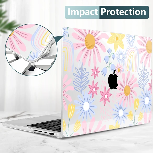 Alt view image 5 of 5 - DONGKE Case for MacBook Pro 14 Inch (2026-2021 Release, M5 M4 M3 M2 M1 Pro/Max Chip), Plastic Slim Hard Shell Protective Cover with Keyboard Cover & Screen Protector, Florals
