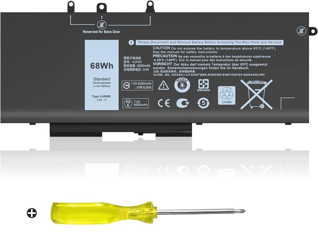 Main image of IEFUU GJKNX Laptop Battery Compatible with Dell Latitude 5580 5491 5280 5480 5490 5495 5590 5591 5488 5288 E5480 E5580 E5590 E5490 Precision 15 3520 3530 DY9NT 5YHR4 GD1JP 451-BBZG 0GD1JP 68WH