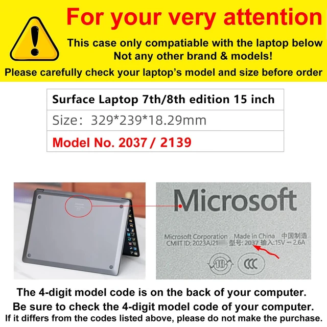 Alt view image 2 of 5 - Case Cover for Microsoft Surface Laptop 7 Released in 2024 and Laptop 8 Released in 2026 AI Copilot+ PC 15 inch Detachable Notebook Sleeve Computer Protective Bag (Blue, 15)