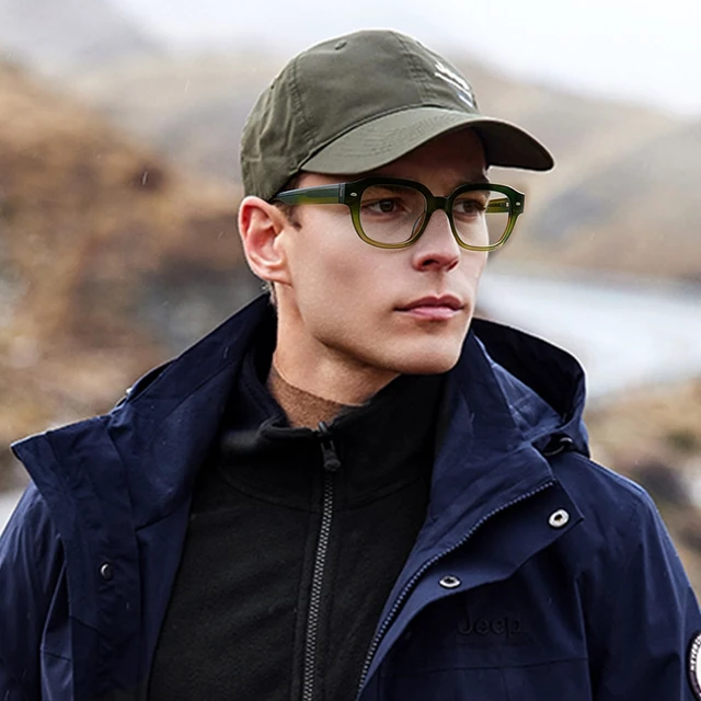 Alt view image 4 of 5 - Dollger Blue Light Glasses for Women Men Oversize Square Computer Screen Blue Light Blocking Eyeglasses Thick TR90 Frame BlueLight Glasses Green