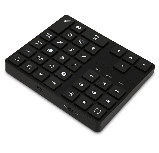Main image of BT5.0 Drawing Keyboard for, 35 Keys One Handed Keyboard for Drawing Tablet Drawing Shortcut, for Buetooth Keypad for iOS for OS X, USB C Charging