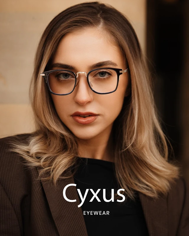 Alt view image 2 of 5 - Cyxus Blue Light Blocking Glasses for Woman, Reduce Eye Strain Office Working, Computer Use Studying 8235